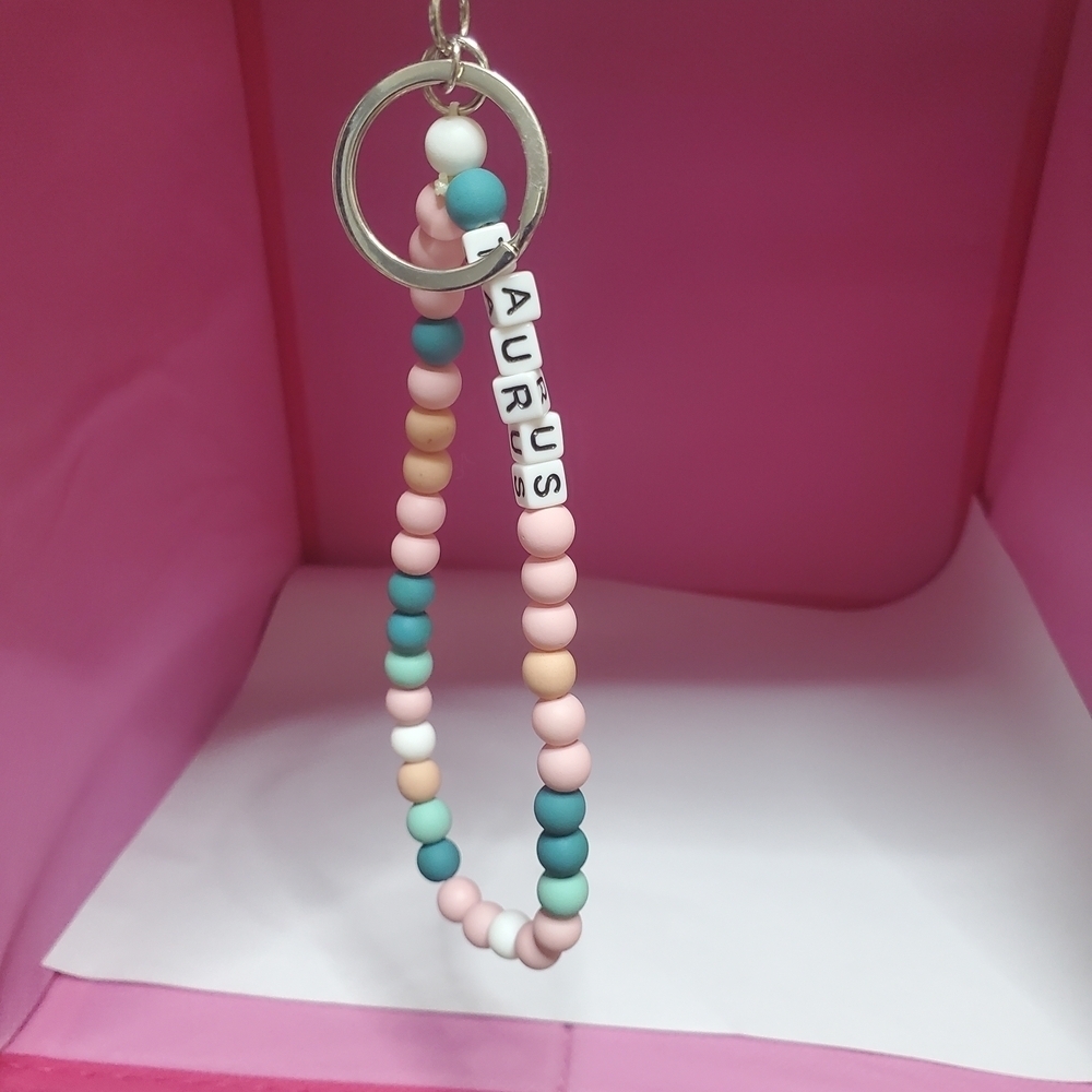 Pastel Beaded Zodiac Keychain - Picture 3 of 5
